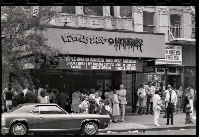 L-R: 126 & 124 2nd Avenue, east side between St. Mark's & 7th, with Orpheum Theater "Little Shop of Horrors", show closed at this location in 1987.<br/>